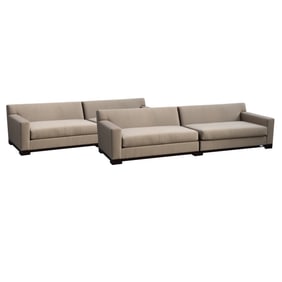 Christian Liaigre sofa, also known as the Sofa Augustin, 4 Piece. 2 Secitional Sofa