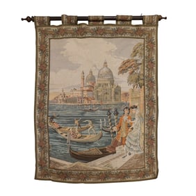 Large Size Venetian tapestry, which is a type of wall hanging. 65 inches x 47 inches