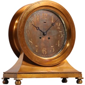 Tiffany & Co New York Signed Bronze Chelsea Ship's Bell Clock