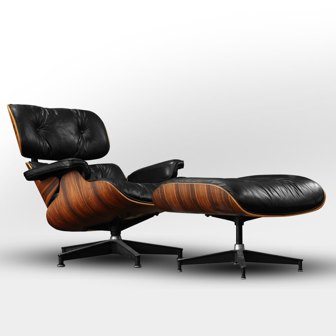 1977 Charles and Ray Eames for Herman Miller Rosewood and Leather Lounge Chair & Ottoman (1 of 20)