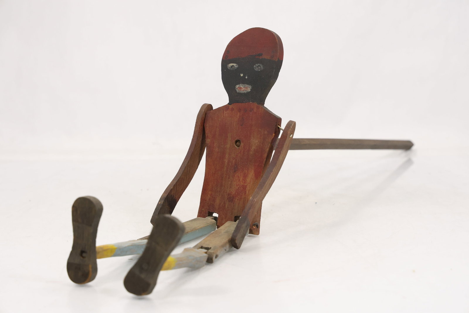 Articulated Painted Wooden Folk Art Figure Toy Americana Style (1 of 10)