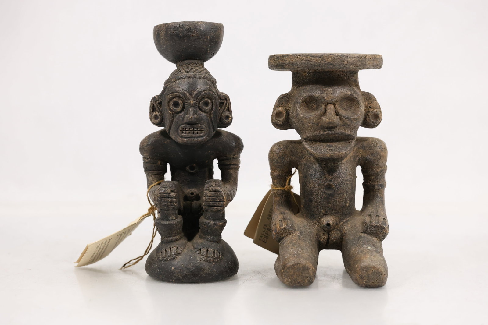 Pair of Espacio Taino Dominican Republic Carved Taino Style Figures (1 of 13)