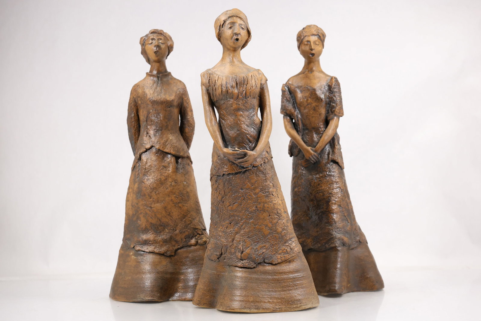 Group of Three Contemporary Figural Sculptures Depicting Female Singers (1 of 17)