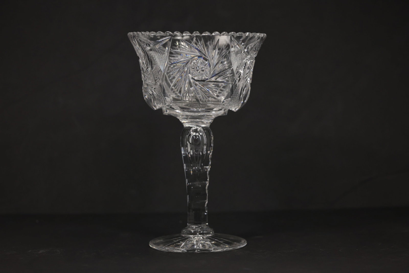 American Brilliant Period Style Cut Glass Compote (1 of 13)