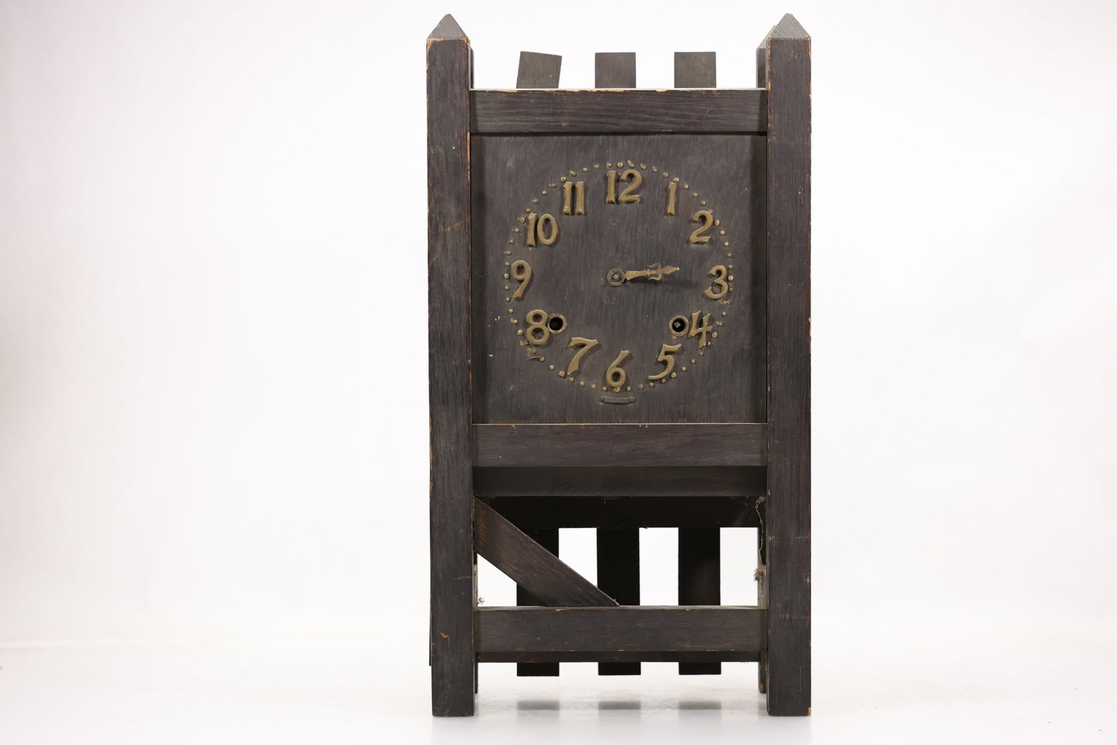 Arts & Crafts Style Oak Mantel Clock (1 of 15)