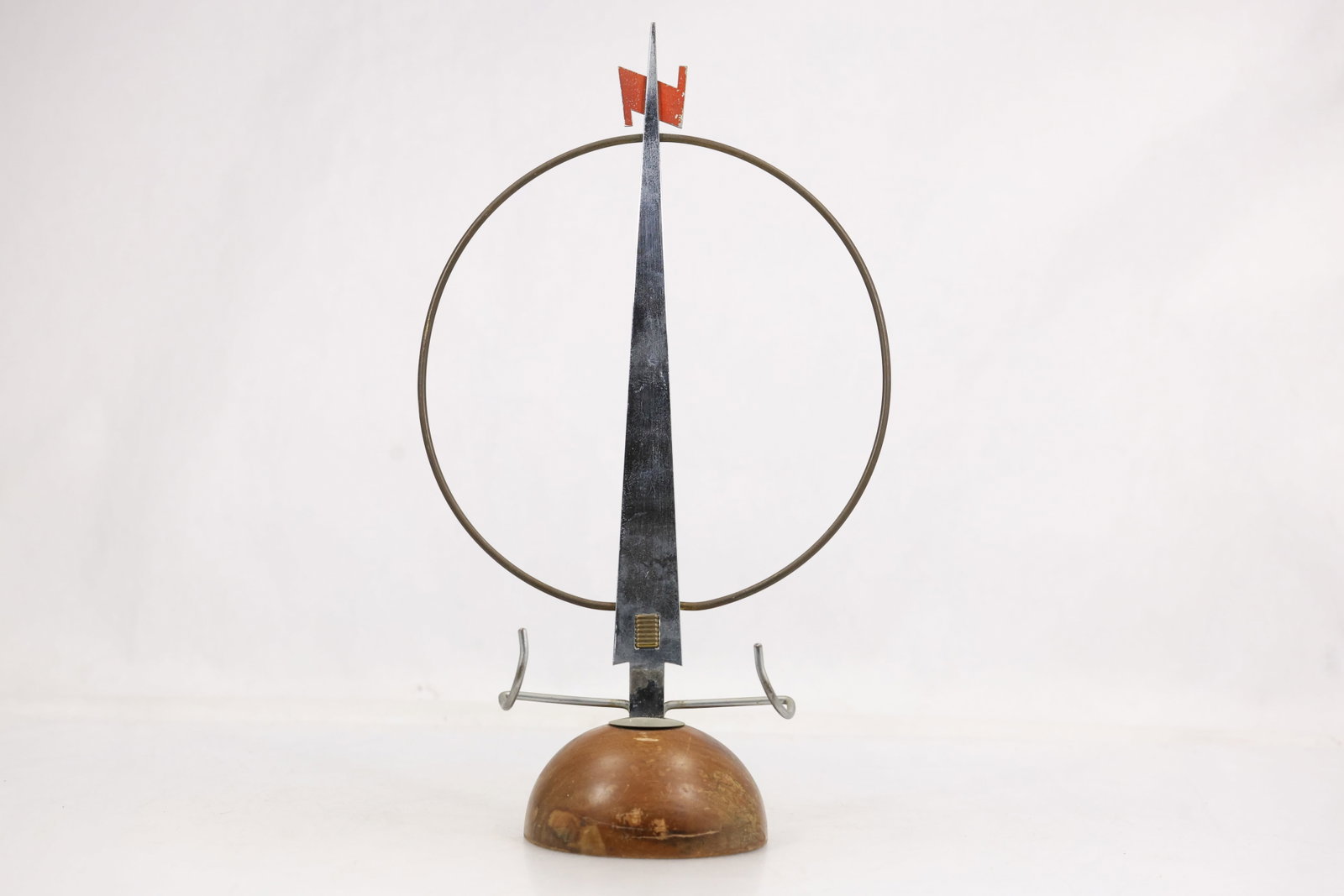 Mid-Century Modern Abstract Metal Sculpture on Copper Base (1 of 13)