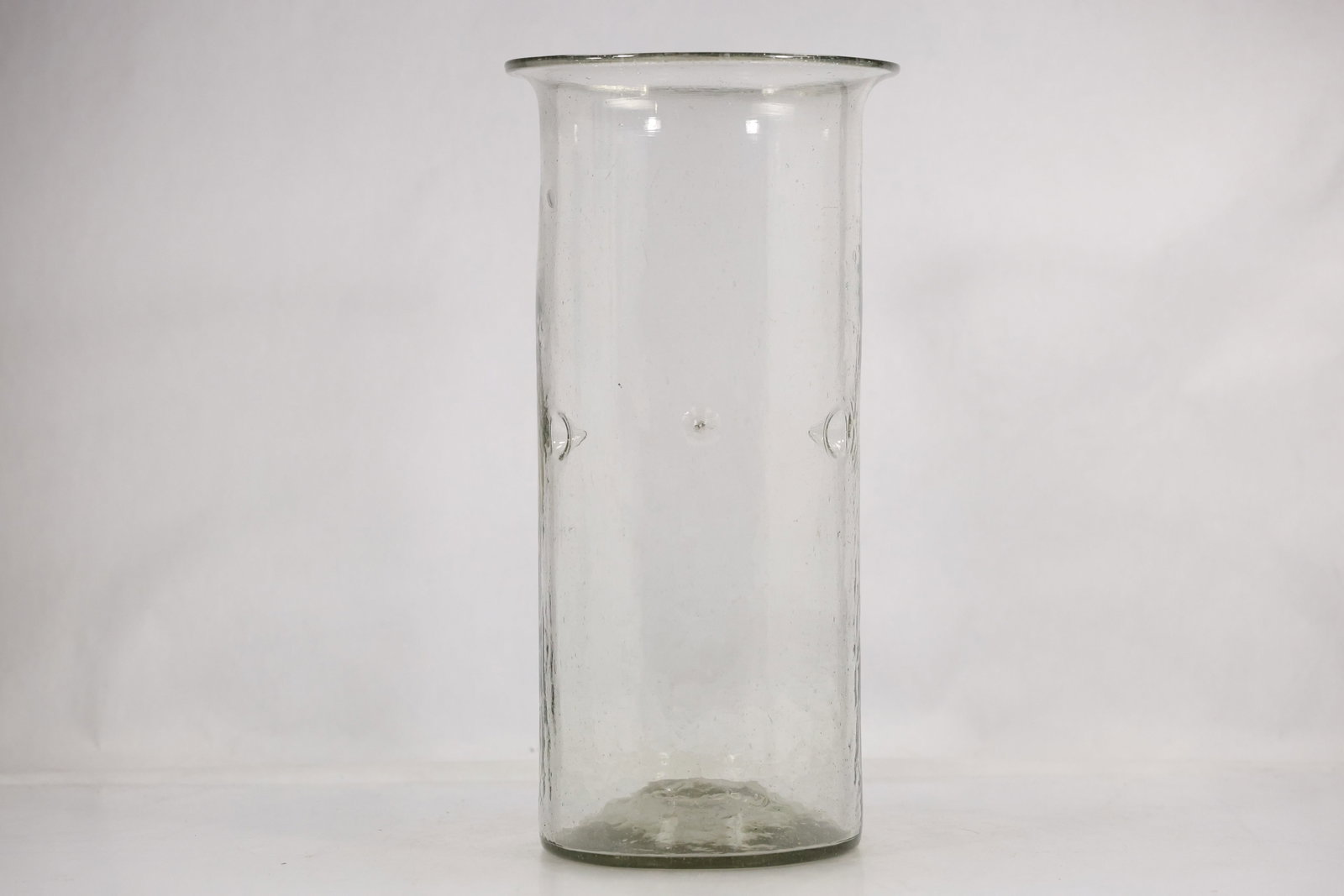 Large Antique Hand-Blown Clear Glass Lighting Globe with Applied Retaining Tabs (1 of 14)