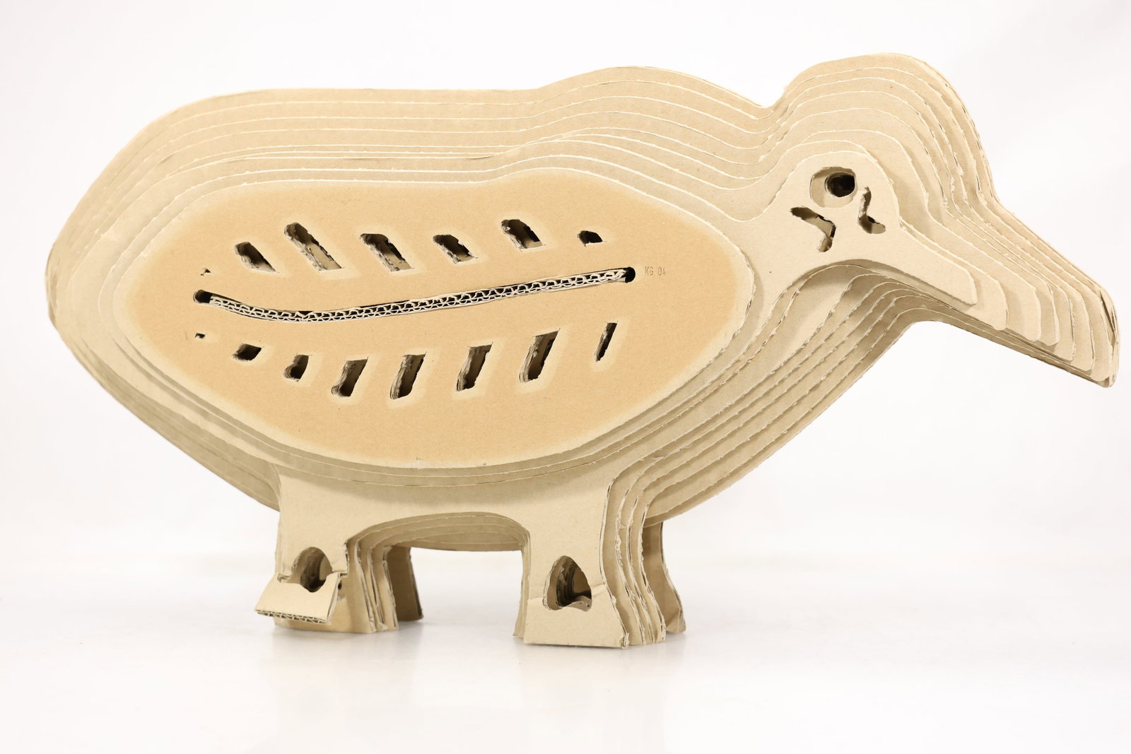 Folk Art Layered Fiberboard Bird Sculpture (1 of 17)