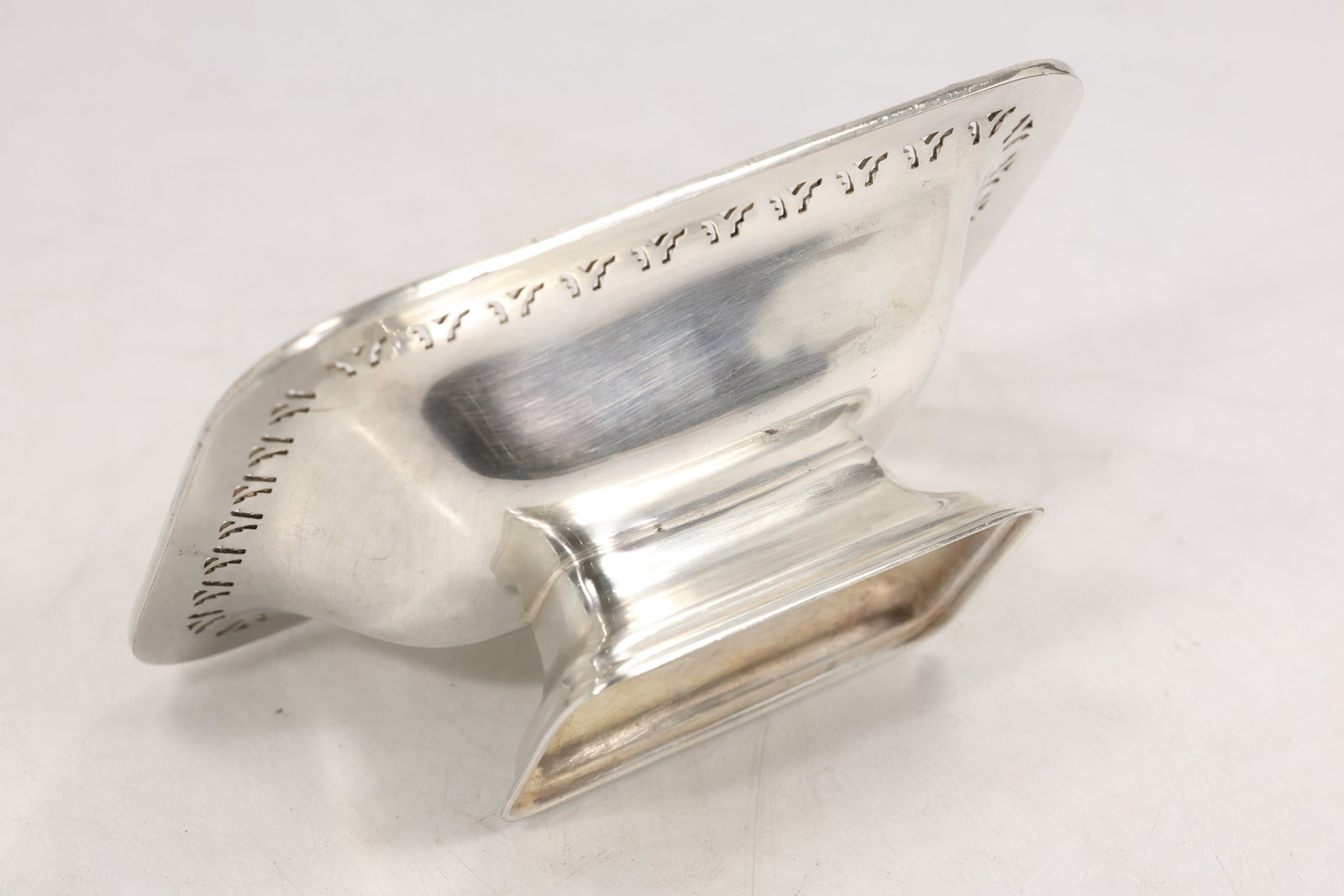 English Silverplate Rectangular Pedestal Serving Dish - 12