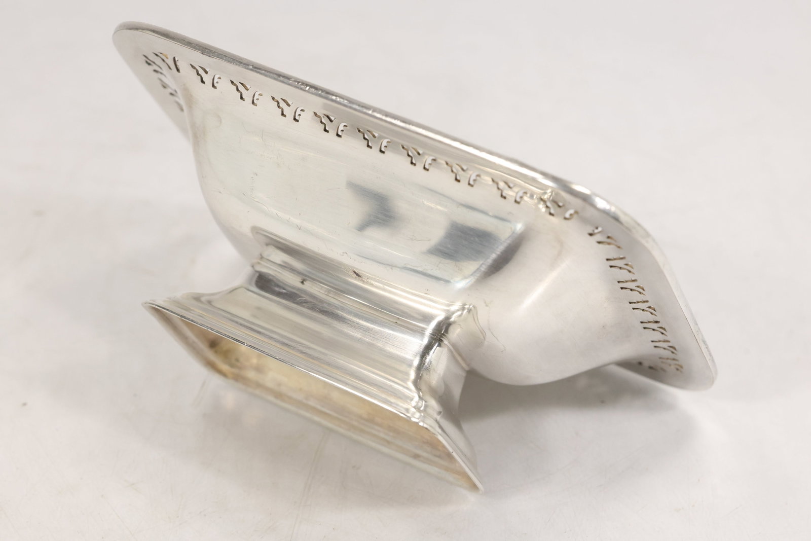 English Silverplate Rectangular Pedestal Serving Dish - 13