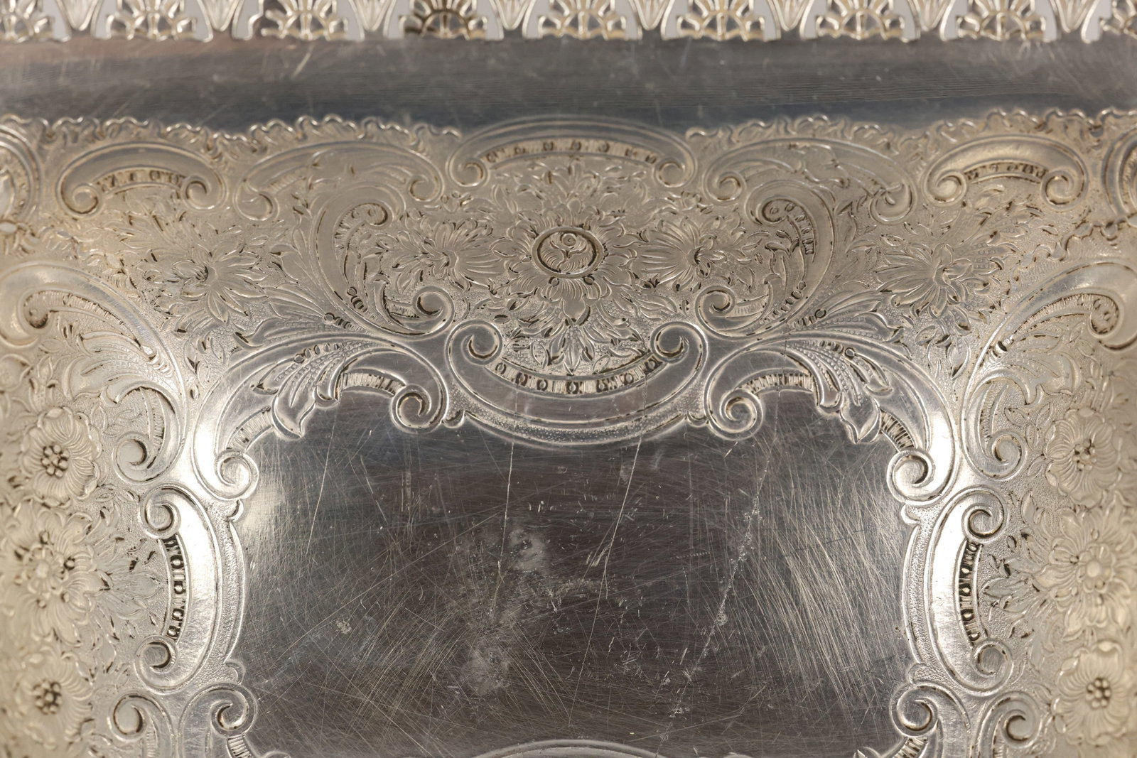 English Silverplate Rectangular Pedestal Serving Dish - 7