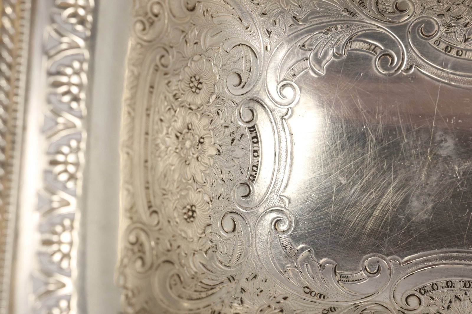 English Silverplate Rectangular Pedestal Serving Dish - 8
