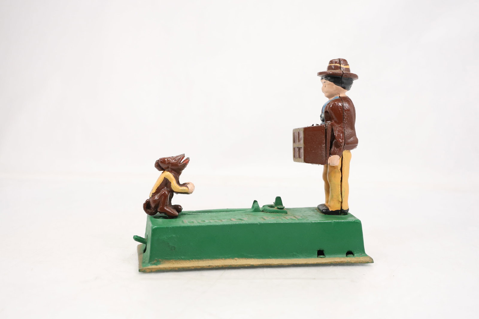 Painted Cast Iron Mechanical Monkey Coin Bank (1 of 12)