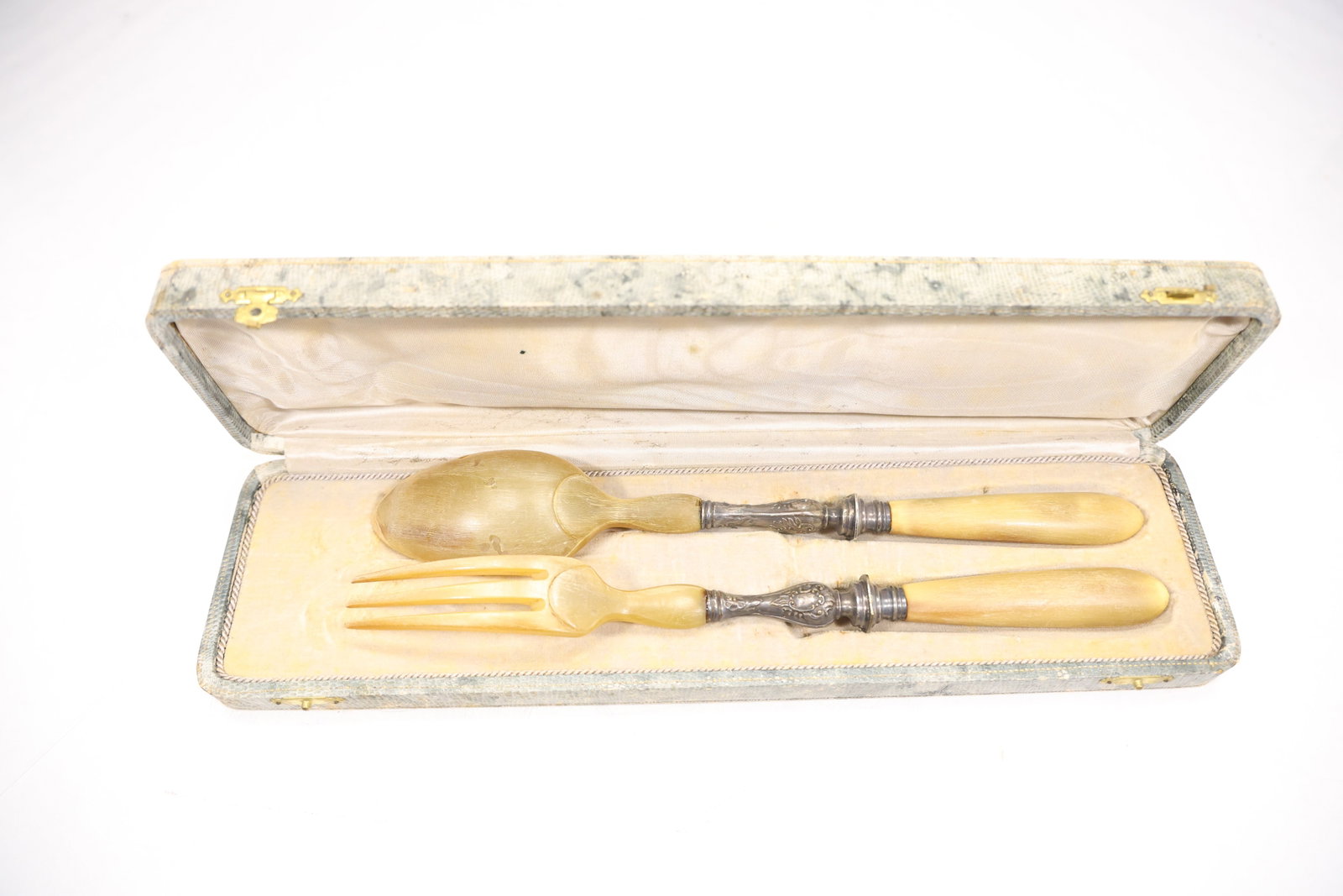 Cased Serving Fork and Spoon Set - 7