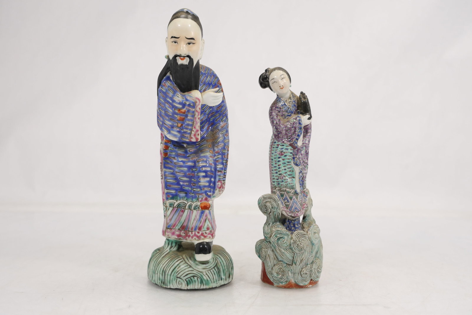 Pair of Chinese Porcelain Figurines – Scholar & Female Figure (1 of 15)