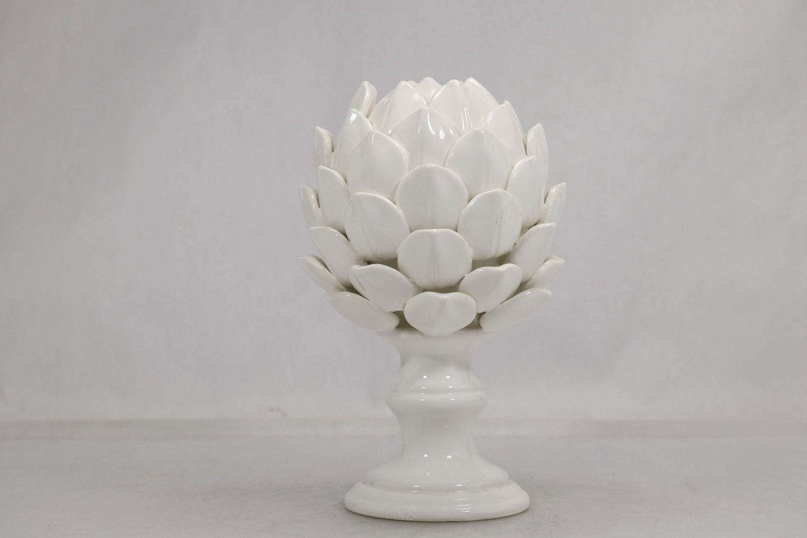 Blanc de Chine Style Artichoke Form Ceramic Finial Sculpture (1 of 14)