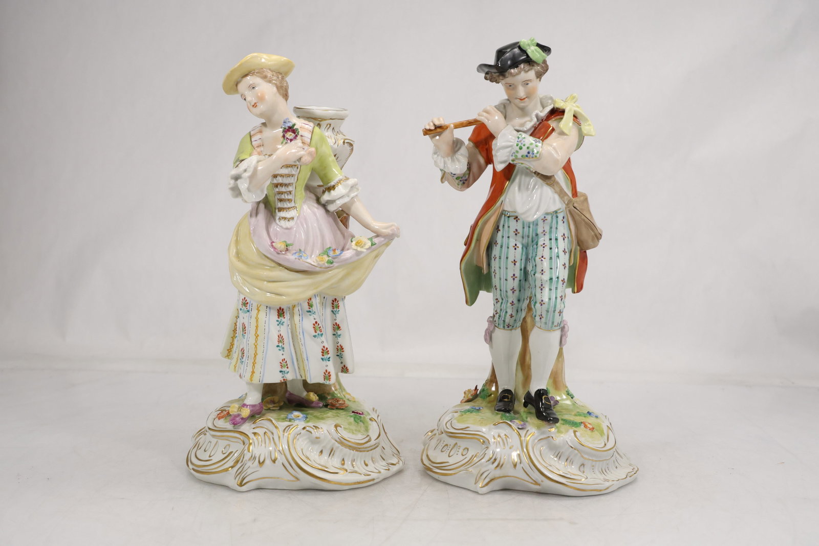 Pair Porcelain Figural Candlesticks (1 of 17)