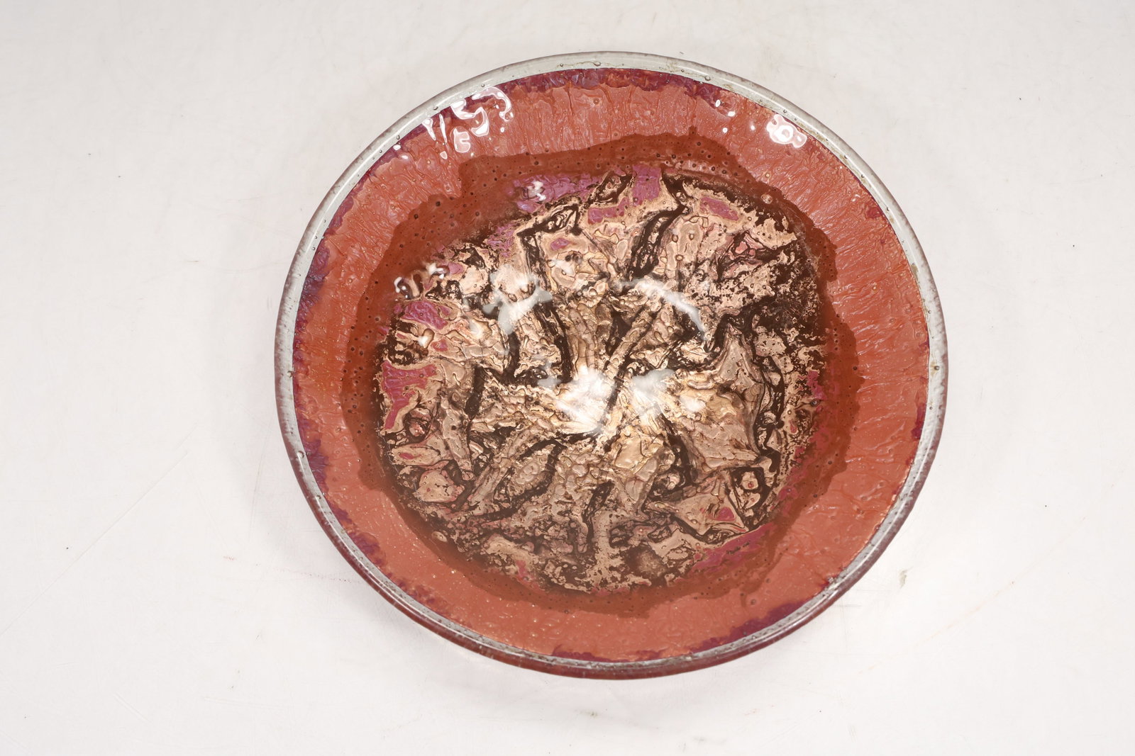 Abstract Fused Art Glass Bowl Charger (1 of 10)