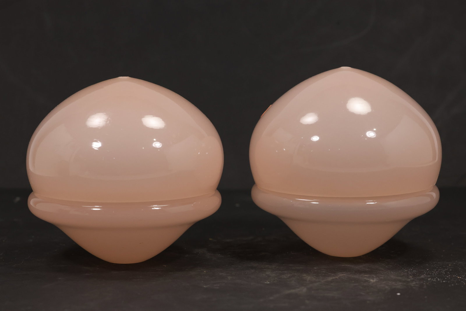 Pair Pink Murano Glass Domed Chandelier Covers (1 of 10)