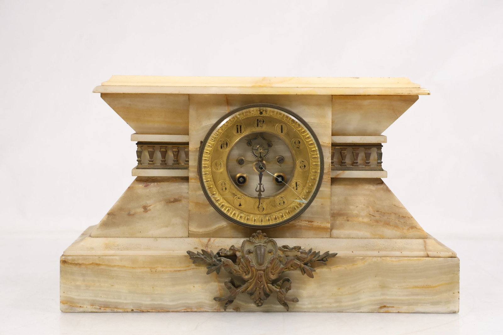 Marti French Marble Mantel Clock with Brass Dial (1 of 19)