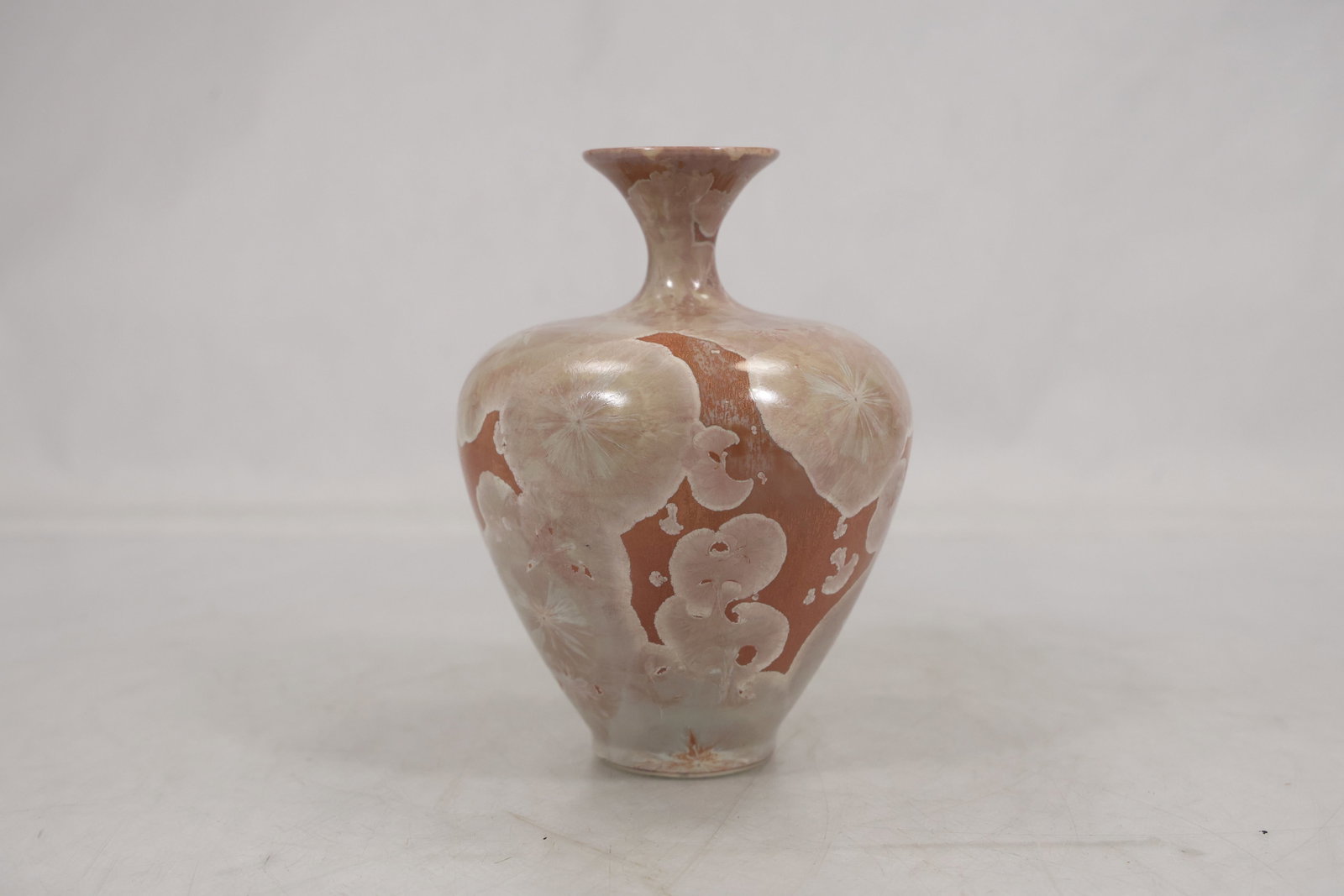 Hand Decorated Crystalline Glaze Art Pottery Vase, Signed Paul (1 of 10)