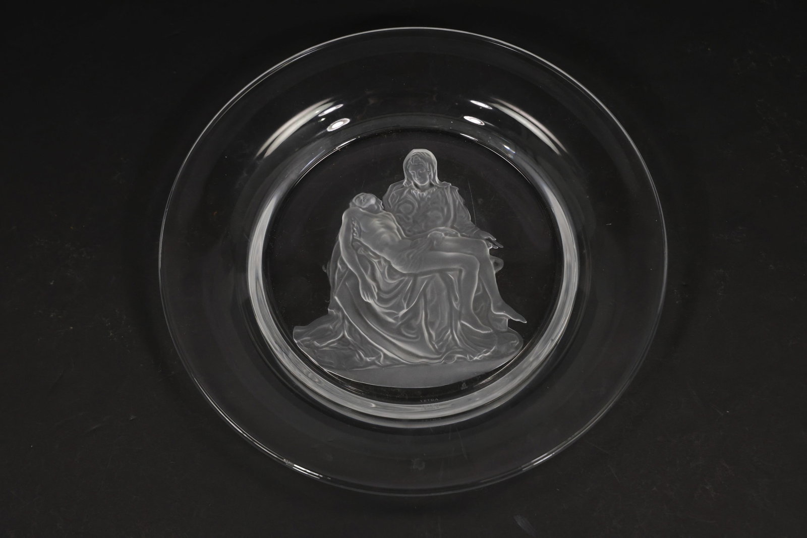 Crystal Pietà Relief Plate, After Michelangelo (1 of 12)