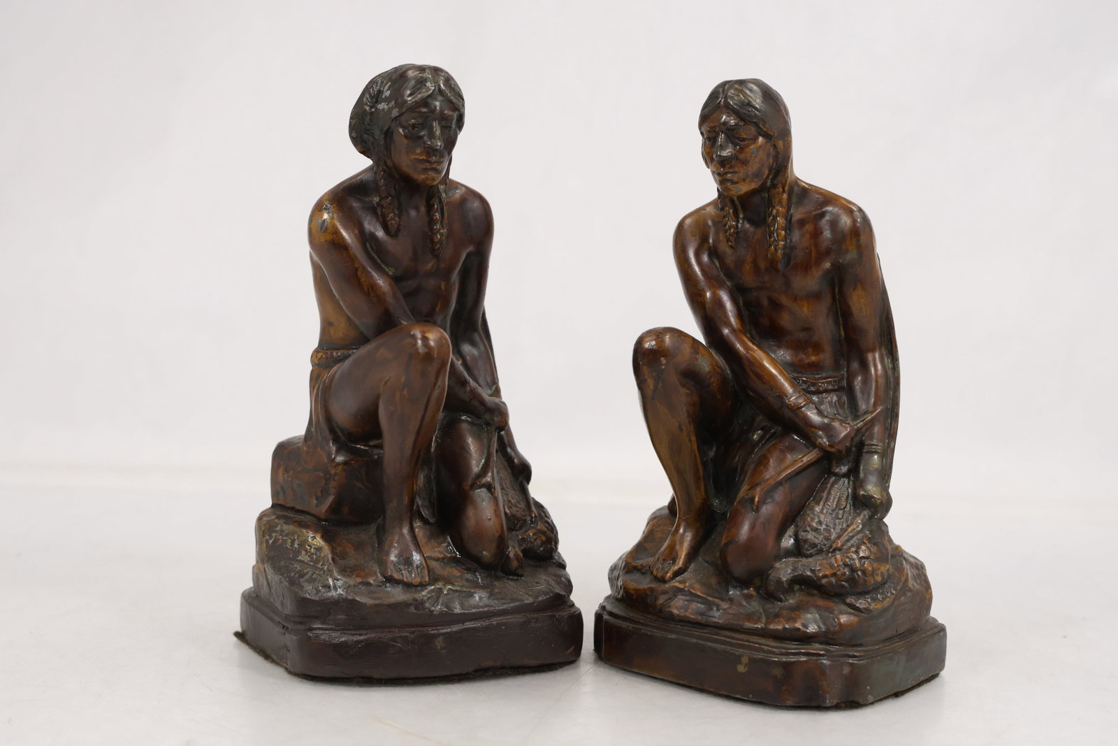 Pair Native American Figural Bookends (1 of 13)