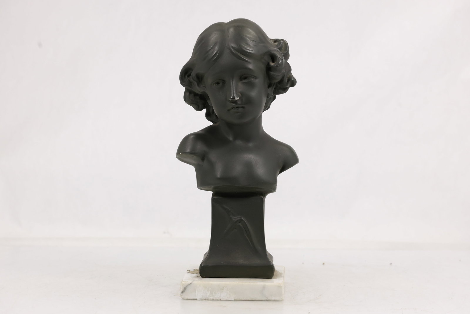 Classical Style Female Bust Sculpture on Marble Base (1 of 17)