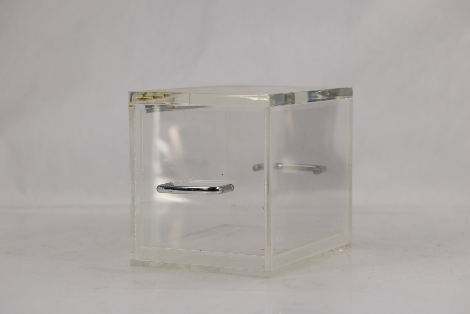 Vintage Lucite Dresser Box with Chrome Handles (1 of 10)