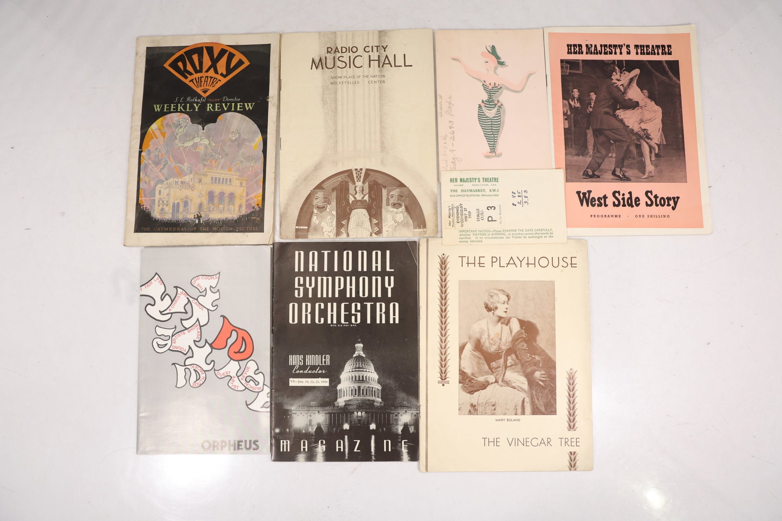 Collection of Various Vintage Entertainment Playbills (1 of 16)