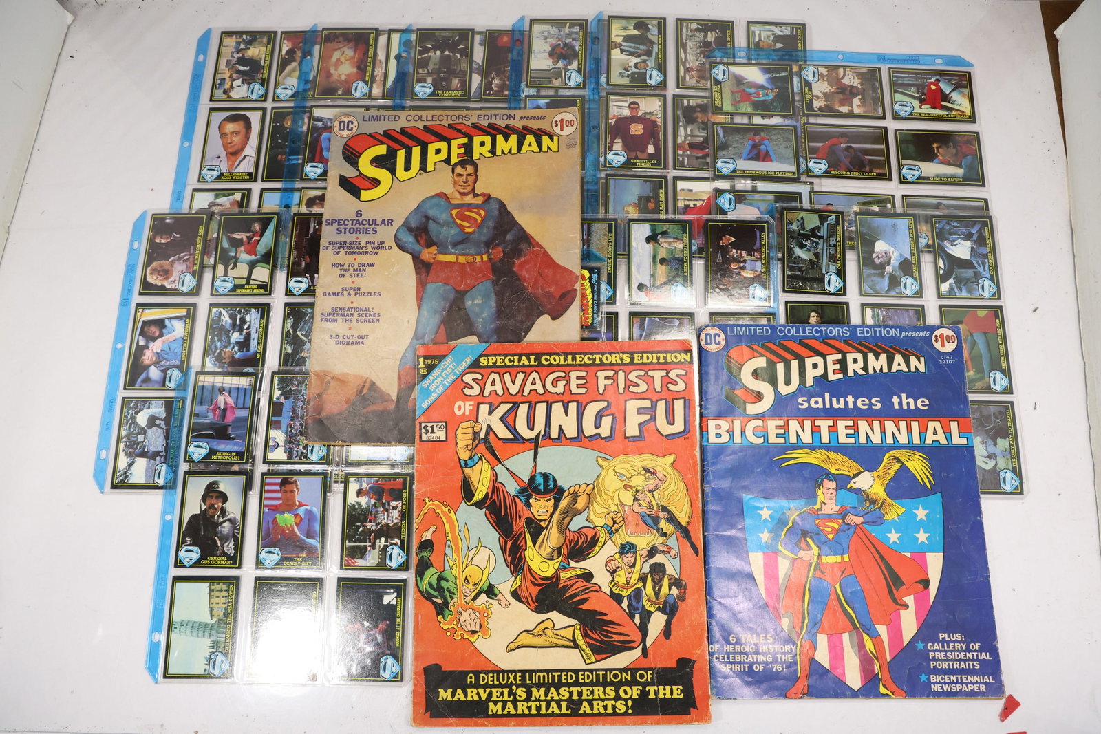 Superman DC Limited Collectors Edition Comics with Savage Fists of Kung Fu and Trading Card Lot (1 of 19)