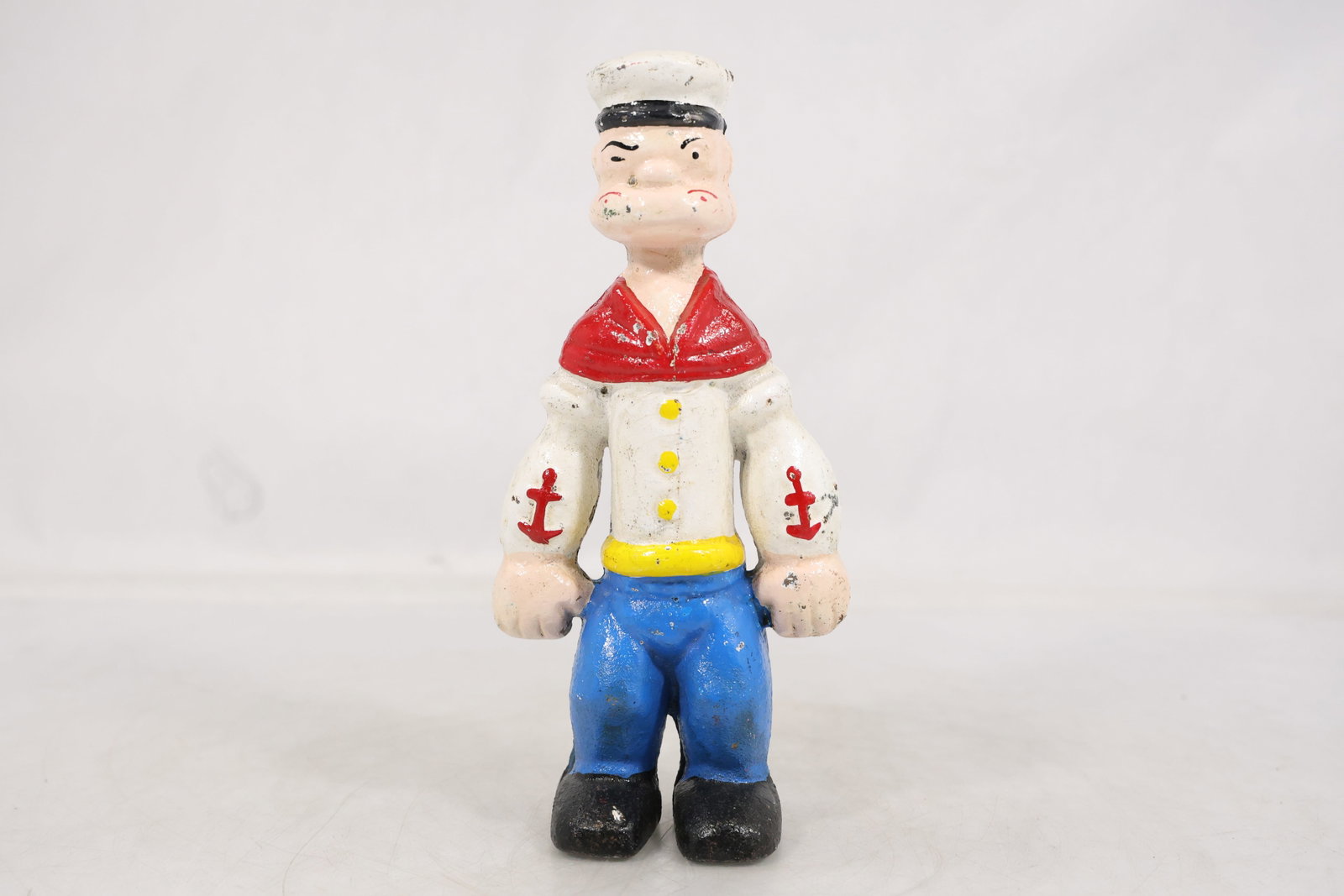 Vintage Cast Iron Popeye Sailorman Coin Bank (1 of 17)