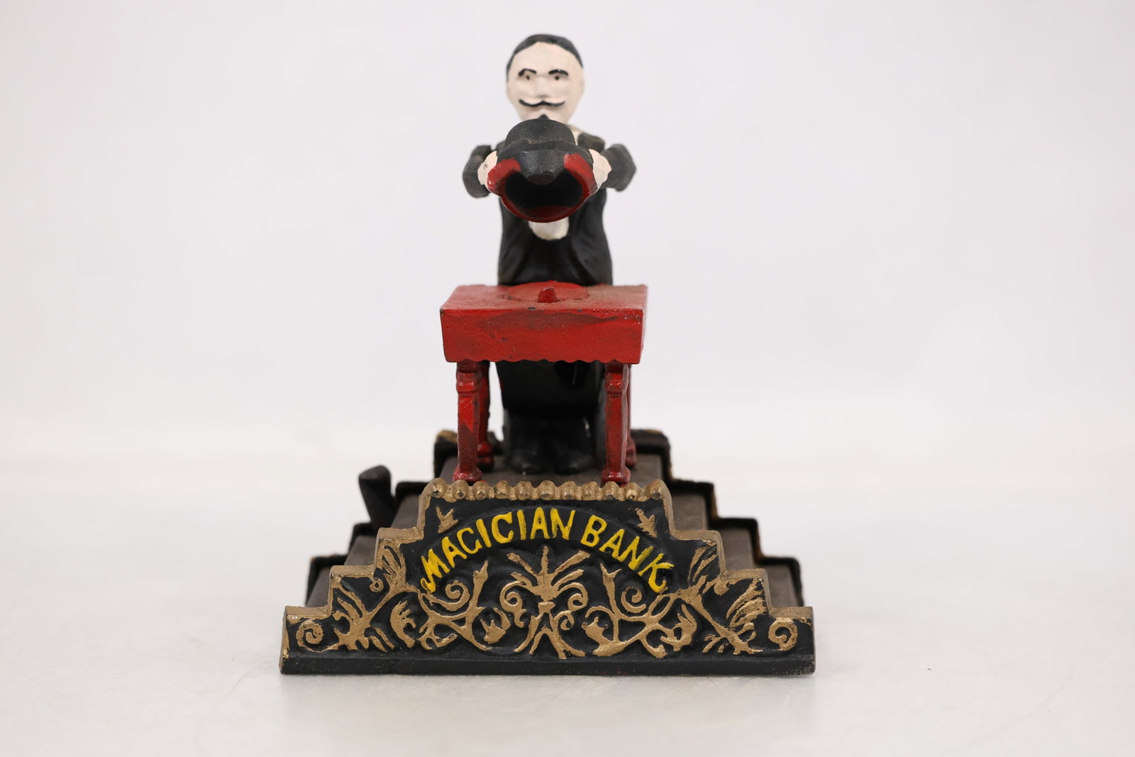 Magician Figural Cast Metal Mechanical Bank (1 of 15)