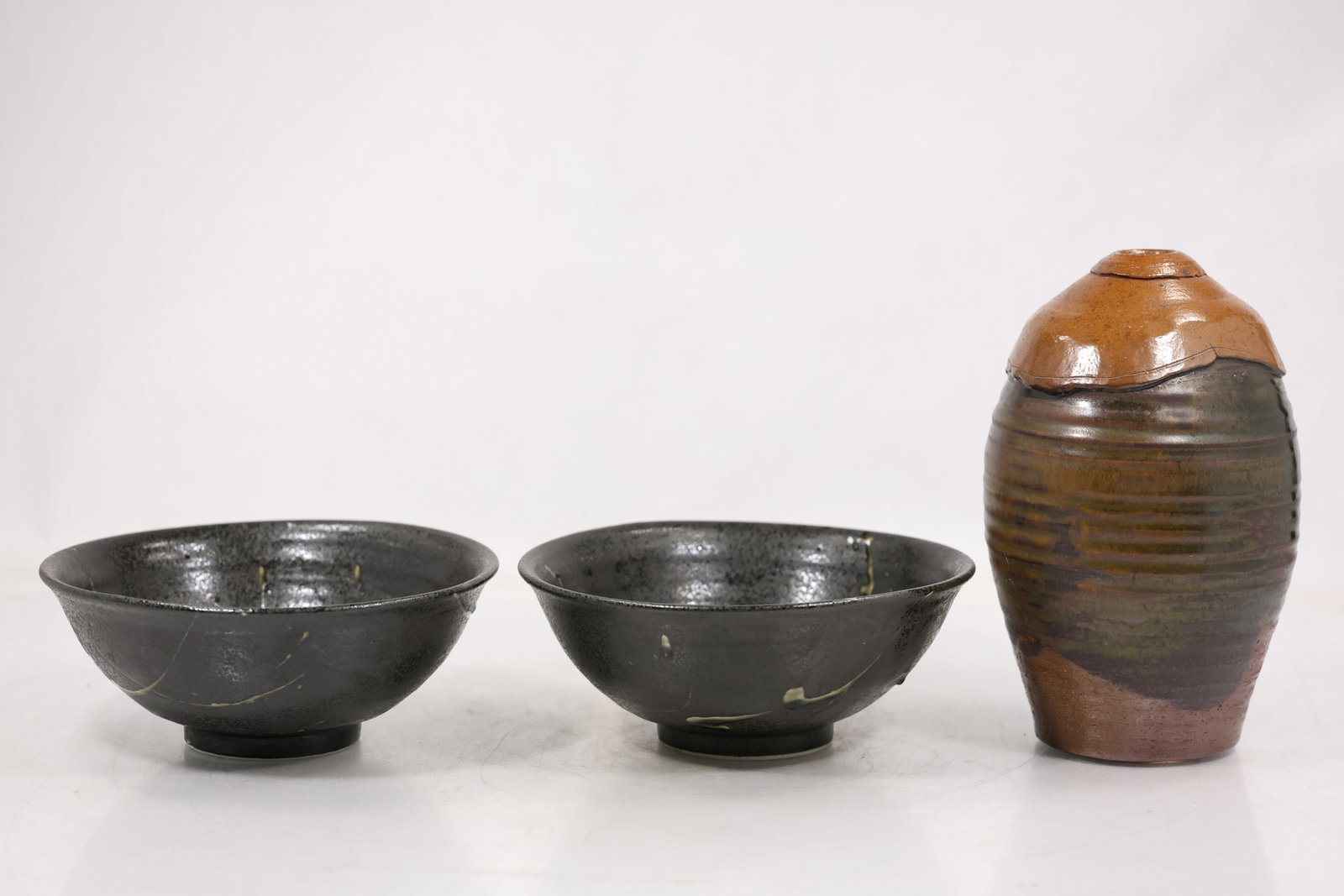 Three Piece Studio Pottery Vessel Group (1 of 20)