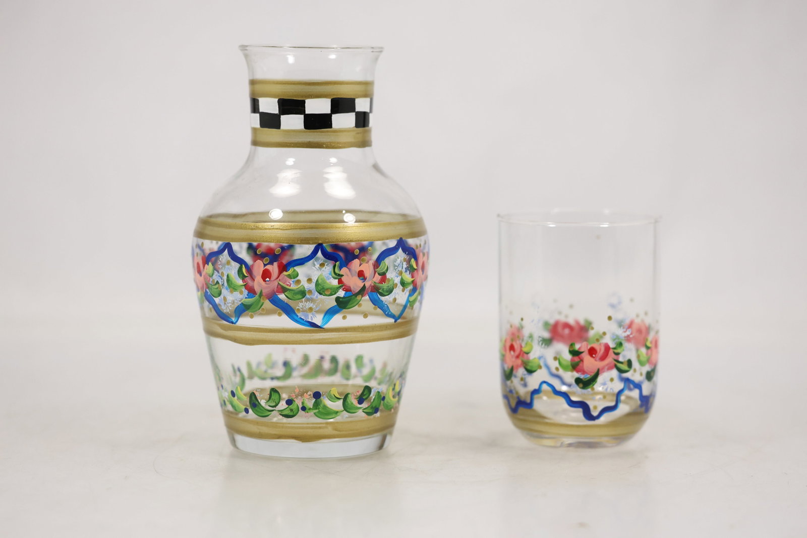 Hand Painted Glass Carafe and Tumbler Set (1 of 12)