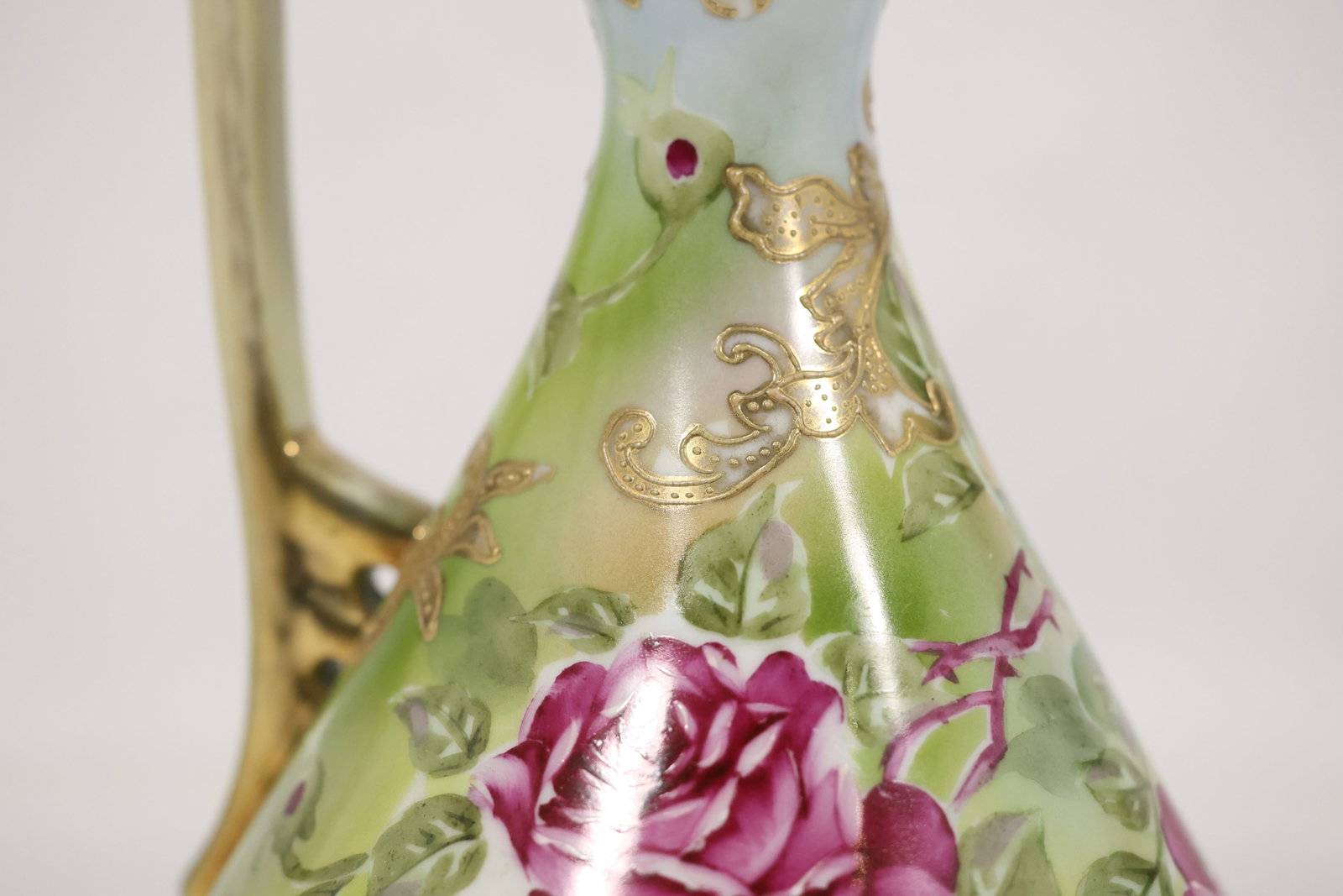 Hand Painted Triangular Ceramic Ewer - 6