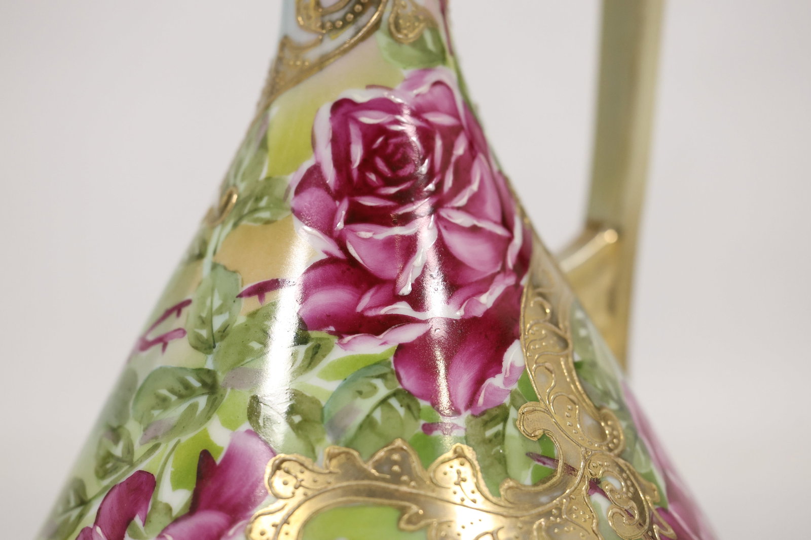 Hand Painted Triangular Ceramic Ewer - 9