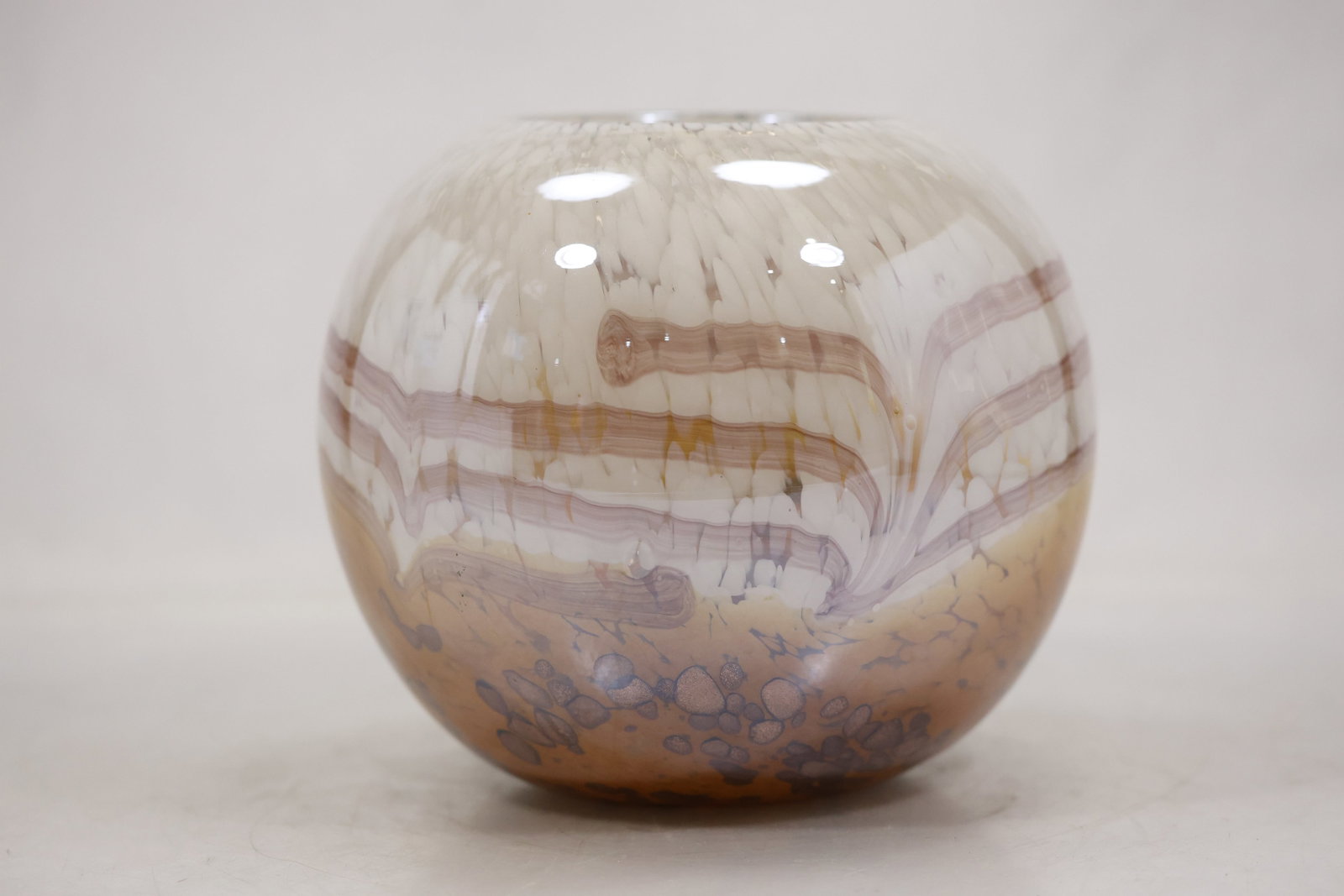 Round Iridescent Art Glass Vase (1 of 13)