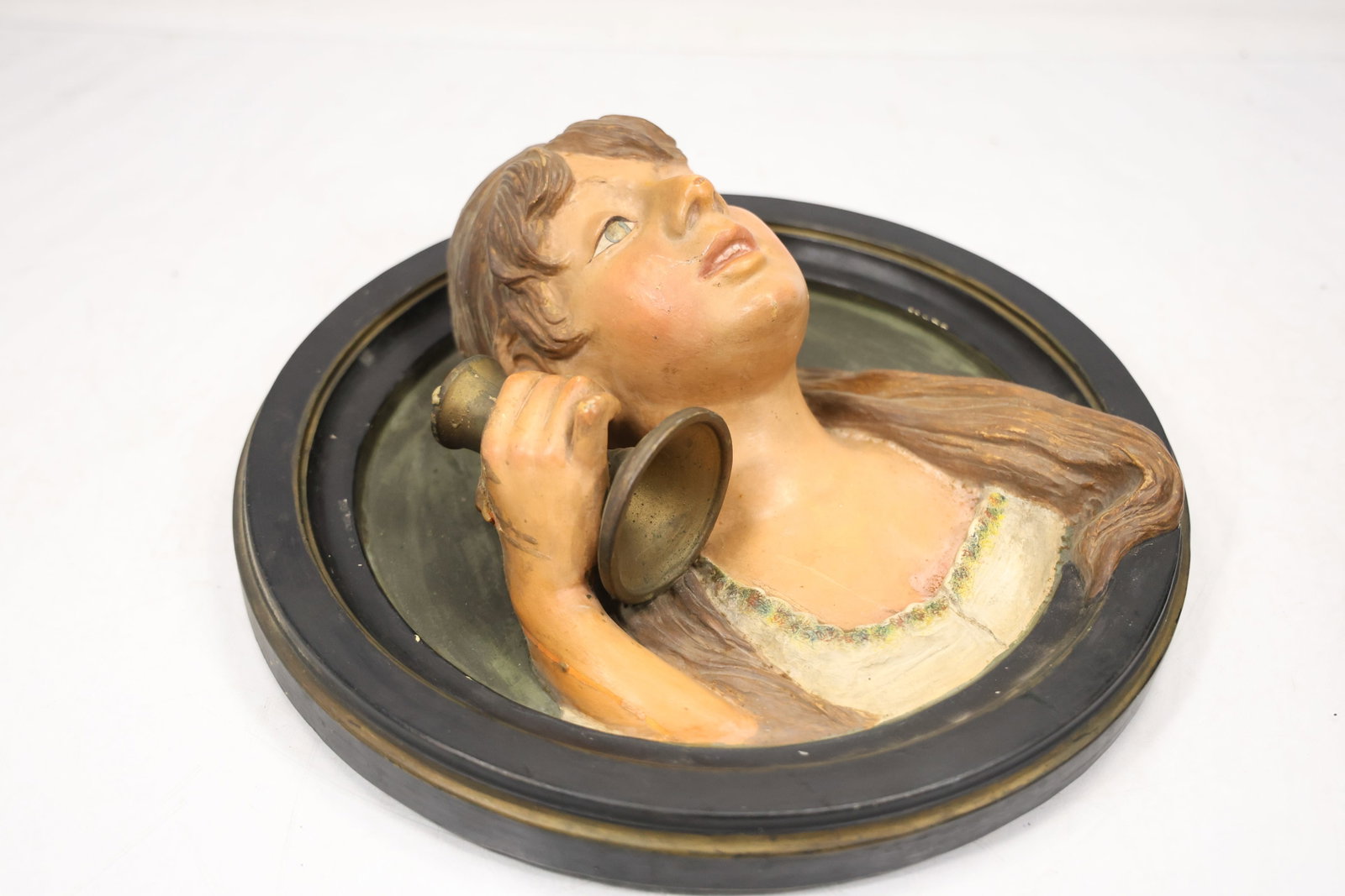 Pair Figural Ceramic Wall Plaques - 2