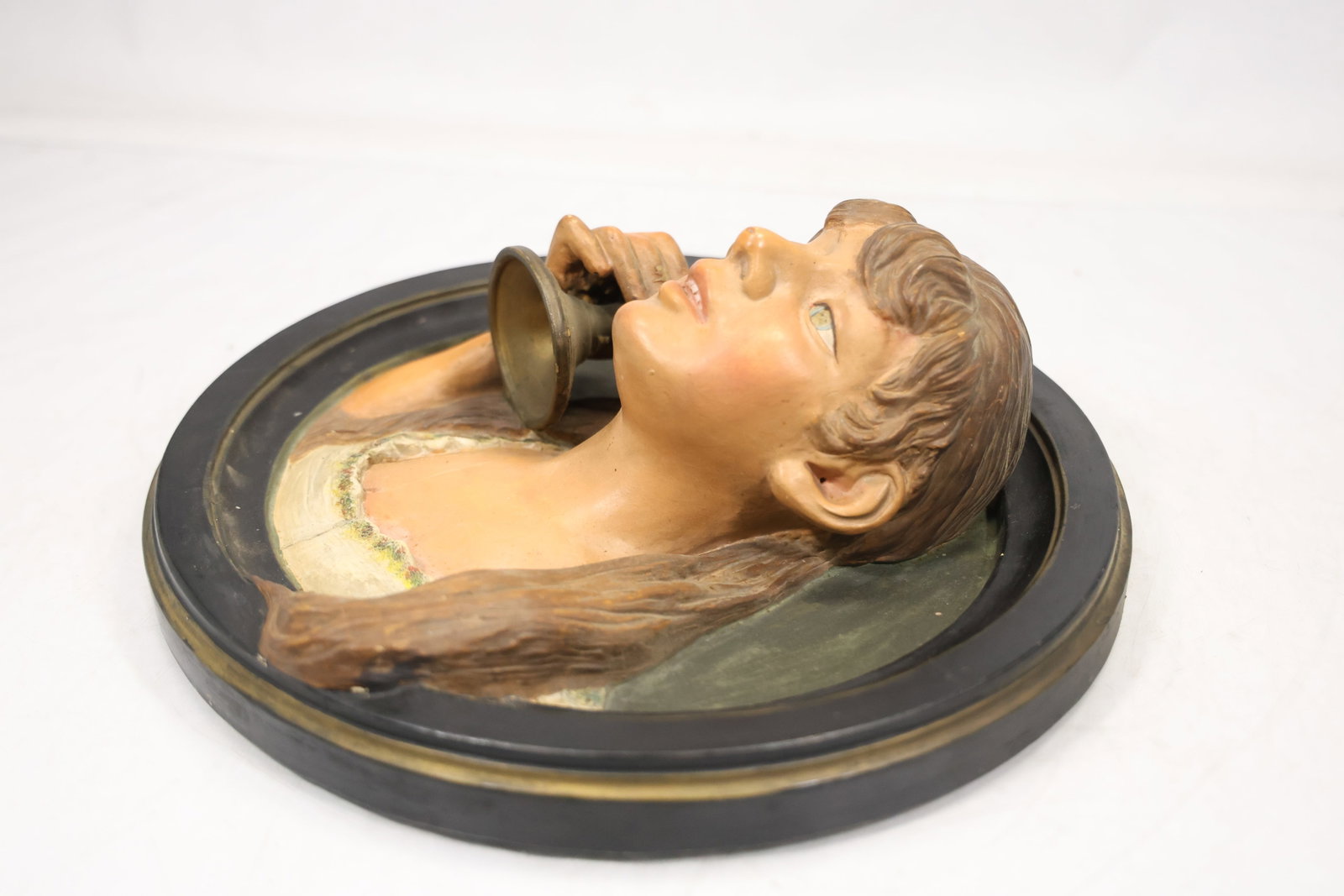 Pair Figural Ceramic Wall Plaques - 3