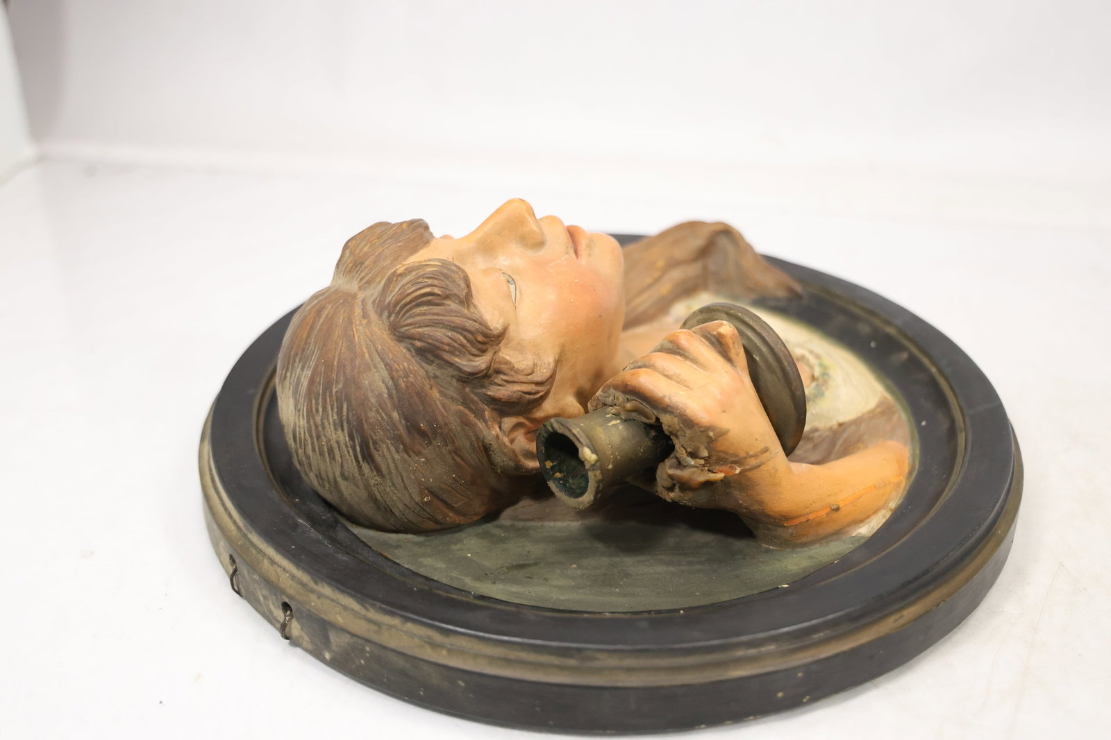 Pair Figural Ceramic Wall Plaques - 5