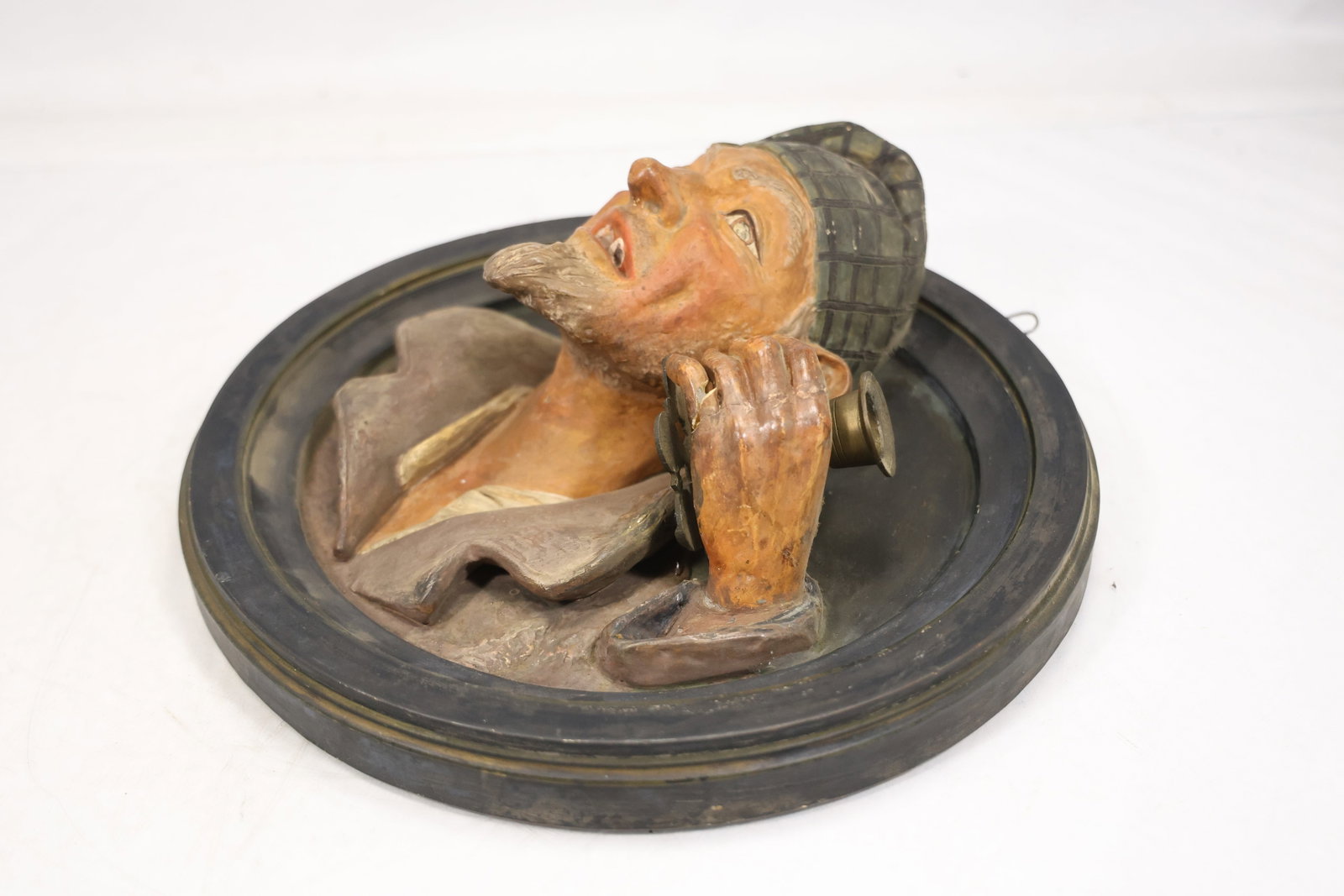 Pair Figural Ceramic Wall Plaques - 8