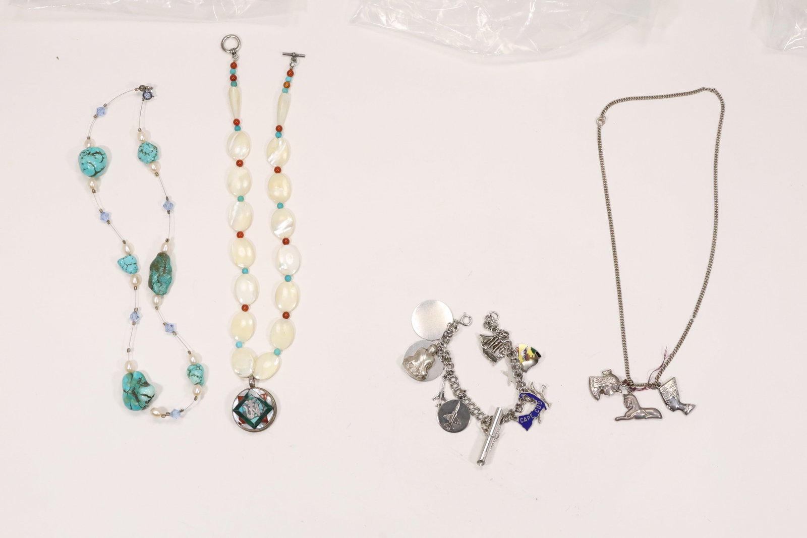 Sterling Egyptian Pendant Charm and Gemstone Jewelry Group (1 of 17)