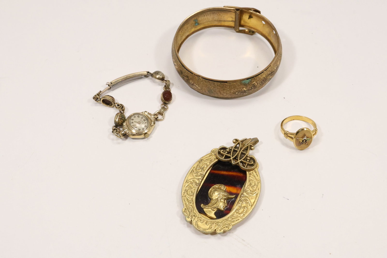 Victorian Style Jewelry and Gruen Scarab Watch Group (1 of 14)