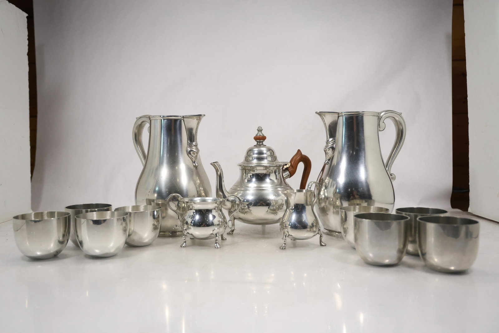 Eight Piece Stainless Steel Tea and Coffee Service (1 of 18)