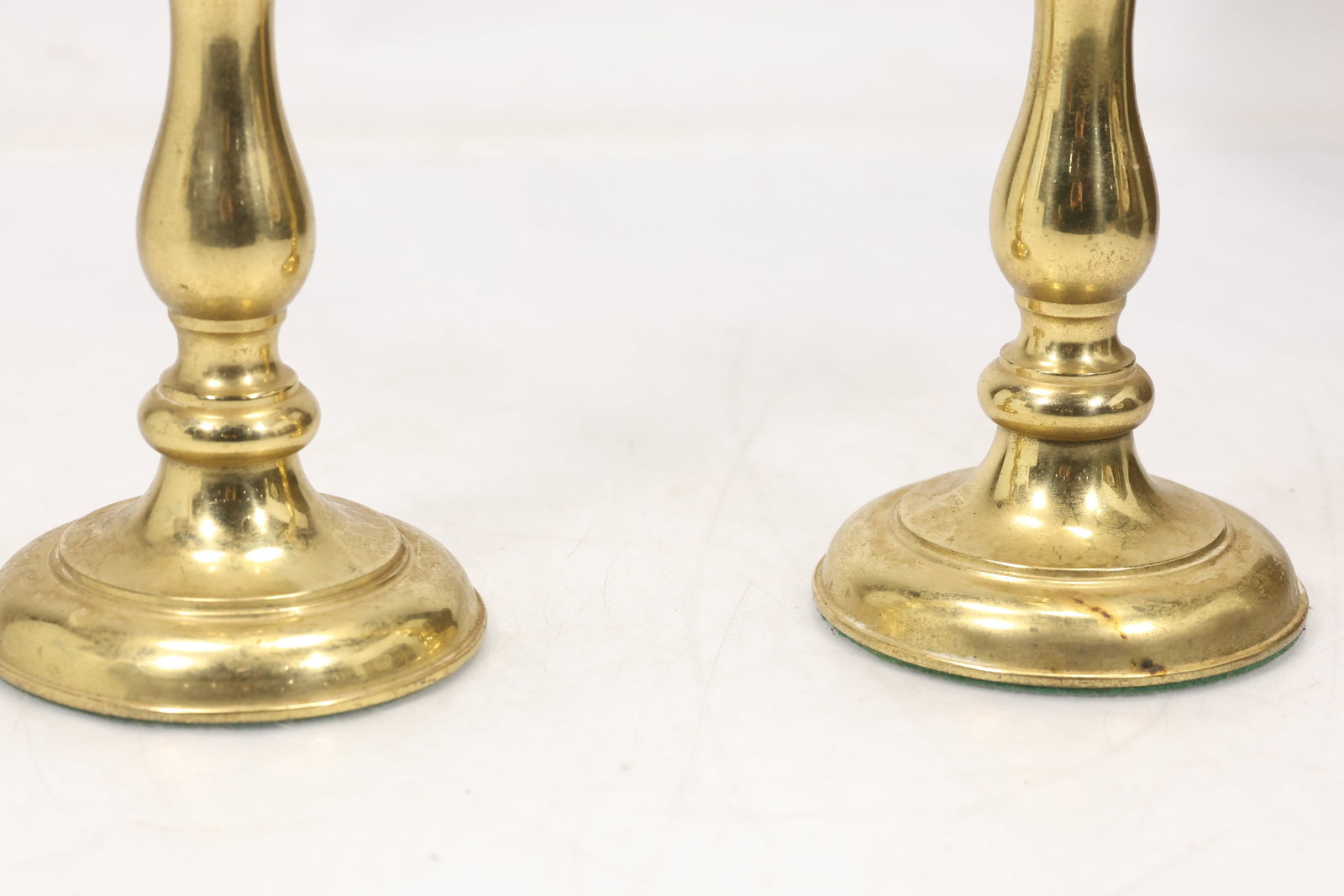 Pair Marked Brass Candlesticks - 3