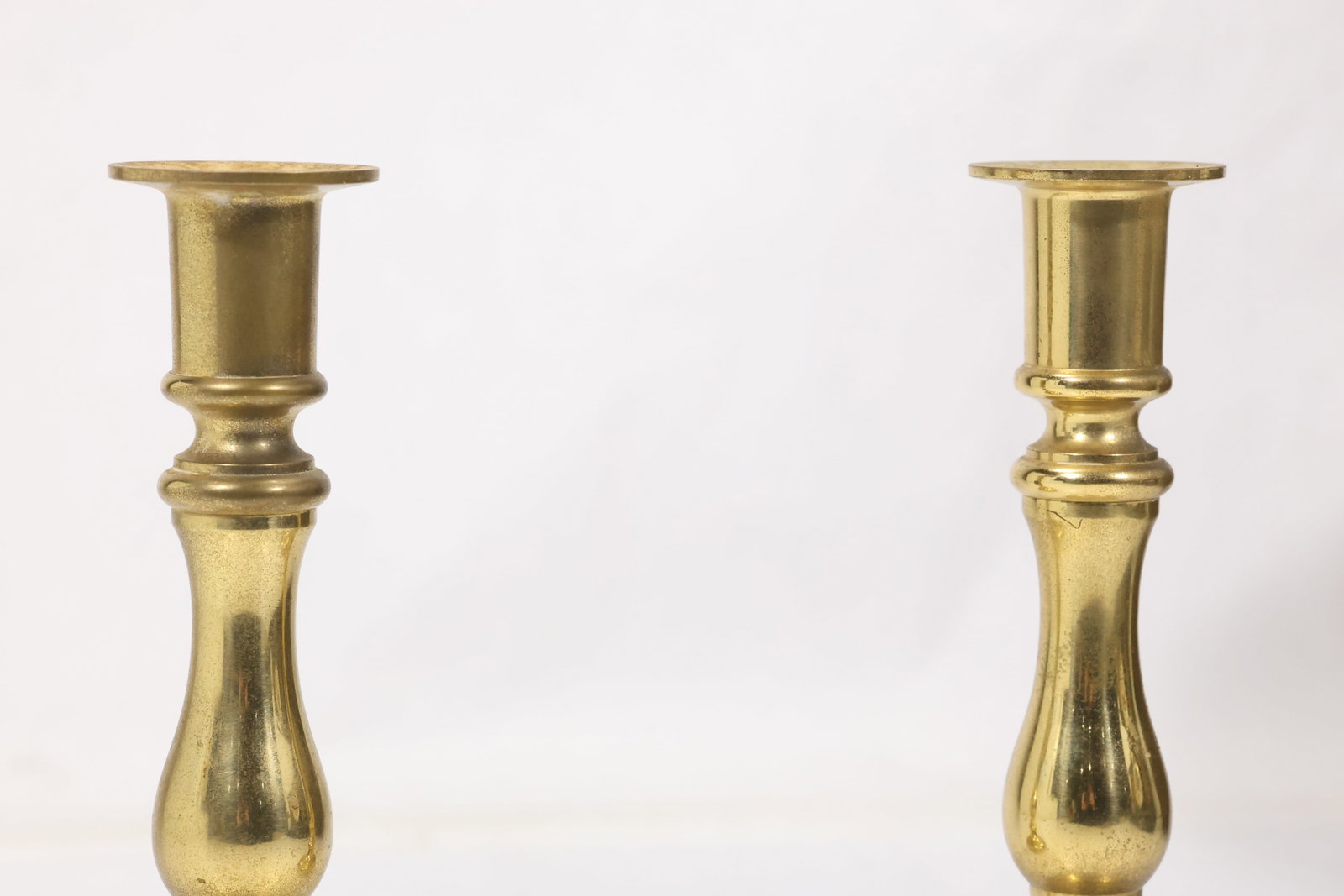 Pair Marked Brass Candlesticks - 4