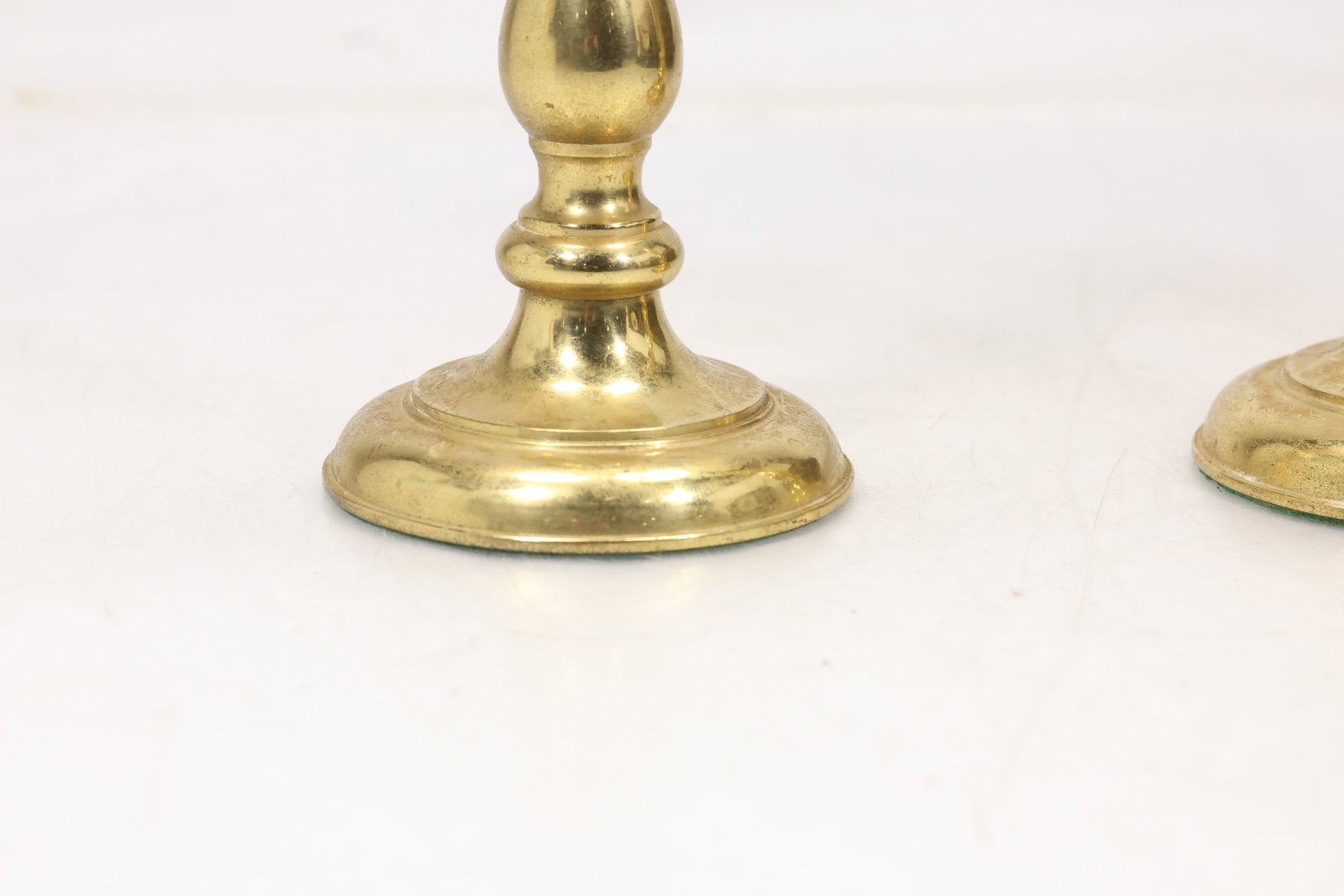 Pair Marked Brass Candlesticks - 6