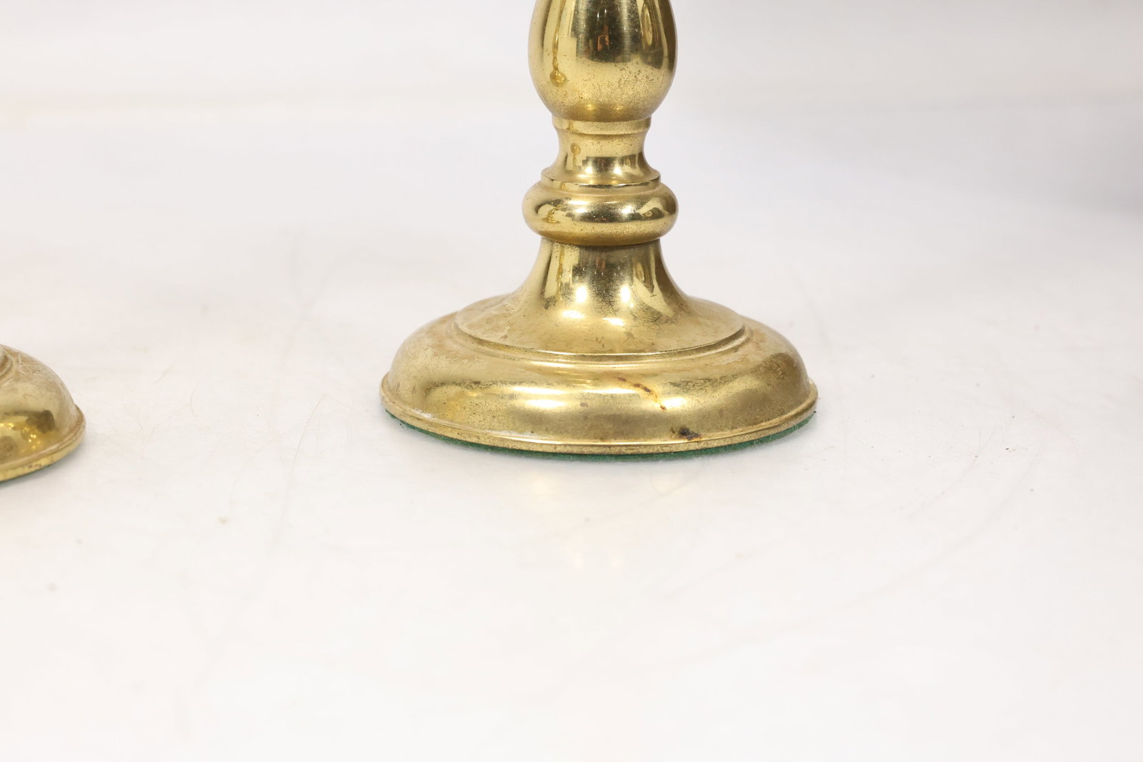Pair Marked Brass Candlesticks - 7