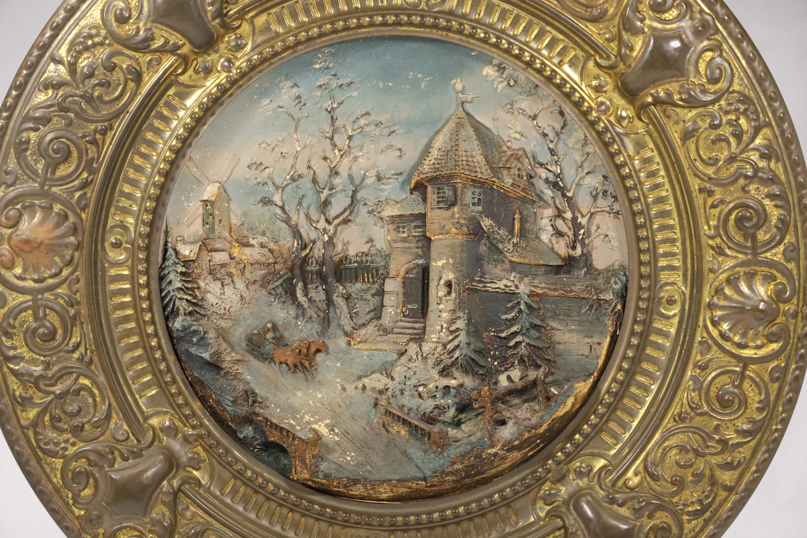 Large Round Classical Architectural Wall Plaque - 2